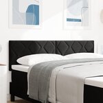 vidaXL Tête de Lit LED Noire Ensemble de 2 Noir Tissu  Bois Bas