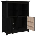 vidaXL Buffet Noir 83x41 5x100 cm Bois massif de pin
