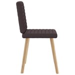 vidaXL Chaises à manger lot de 4 marron foncé tissu