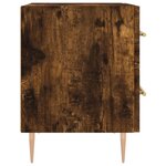 vidaXL Table de chevet chêne fumé 40x35x47 5 cm bois d’ingénierie