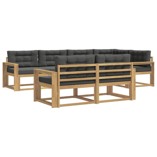 vidaXL Ensemble de canapés d'extérieur 6 pc Blanc et anthracite