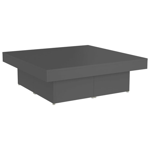 vidaXL Table basse Gris 90x90x28 cm Aggloméré