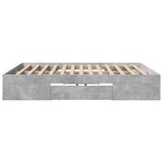vidaXL Cadre de lit gris béton 180x200 cm bois d'ingénierie