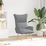 Chaise Relaxante vidaXL en Tissu Gris Clair