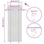 vidaXL Store plissé blanc 80x200 cm largeur du tissu 79 4 cm polyester