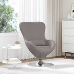 vidaXL Fauteuil œuf Taupe 63 x 73 x 90 cm tissu