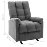 vidaXL Fauteuil inclinable Gris clair Tissu