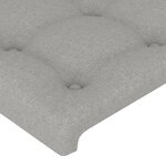 vidaXL Cadre de lit avec tête de lit Gris clair 80x200 cm Tissu