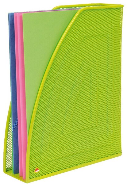 Porte-revues en métal Mesh - Dimensions : L26 x H33,5 cm, Dos 8cm coloris vert ALBA