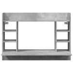 vidaXL Bureau mural gris béton 105x48x75 cm bois d'ingénierie