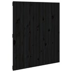 vidaXL Tête de lit murale Noir 95 5x3x110 cm Bois massif de pin