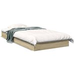 vidaXL Cadre de lit chêne sonoma 90x200 cm bois d'ingénierie