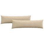 vidaXL Coussins de canapé 2 Pièces Crème 145 x 40 cm tissu