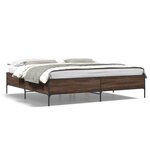 vidaXL Cadre de lit sans matelas chêne marron 200x200 cm