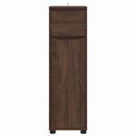 vidaXL Cabinet de salle de bain Chêne brun 30 5 x 30 x 101 cm