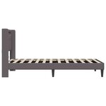 vidaXL Cadre de lit avec bandes LED Gris 90 x 190 cm Simili cuir
