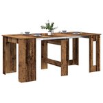 vidaXL Table à dîner 180 x 85 x 75 cm Bois d'ingénierie Bois ancien