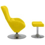 vidaXL Fauteuil œuf 2 Pièces Jaune 63 x 73 x 90 cm Velours