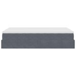 vidaXL Cadre de lit ottoman et matelas gris foncé 120x200 cm velours