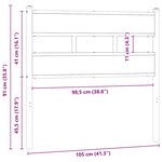 vidaXL Tête de lit de remplacement chêne marron 100 cm acier et bois d'ingénierie