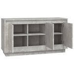 vidaXL Buffet gris béton 102x35x55 cm bois d'ingénierie