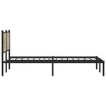 vidaXL Cadre de lit en métal sans matelas chêne sonoma 160x200 cm