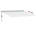 vidaXL Auvent rétractable anthracite/blanc 3x2 5 m tissu et aluminium