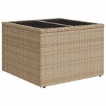 vidaXL Salon de jardin avec coussins 9 Pièces beige résine tressée