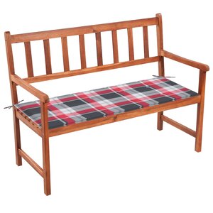 vidaXL Banc de jardin avec coussin 120 cm Bois d'acacia massif