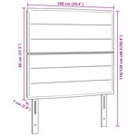 vidaXL Tête de Lit Design Lignes Crème 100 cm Tissu