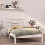 vidaXL Cadre de lit Blanc Bois massif 90x200 cm
