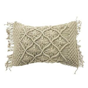 Coussin Macrame - 40 x 60 cm - Beige naturel