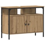 vidaXL Ensemble de Meubles de Salle de Bain de 3 Pièces en Chêne Artisan