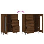 vidaXL Buffet chêne marron 69 5x34x90 cm bois d'ingénierie