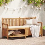 vidaXL Banc de Rangement de Jardin Marron 180 x 60 x 90 cm