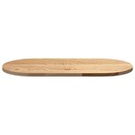 vidaXL Dessus de table 80x40x2 cm bois de chêne massif ovale