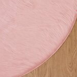 vidaXL Tapis en fausse Tafalla Rose Ø 80 cm Polyester