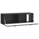 vidaXL Meuble TV mural Noir 98 x 31 x 30 cm Bois d'ingénierie