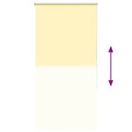 vidaXL Store enrouleur occultant jaune largeur du tissu 65 7 cm
