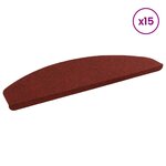 vidaXL Tapis d'escalier auto-adhésifs 15 Pièces Rouge 80 x 28 x 3 5 cm