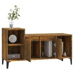 vidaXL Meuble TV Chêne fumé 100x35x55 cm Bois d'ingénierie