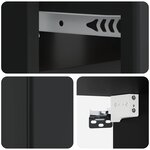 vidaXL Cabinet de chevet mural 2 Pièces Noir 49 x 34 5 x 20 cm