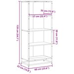 vidaXL Bibliothèque chêne marron 60x35x139 cm bois d'ingénierie