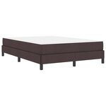 vidaXL Lit à ressorts avec matelas Marron foncé 160 x 200 cm tissu