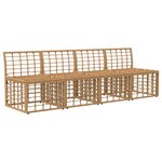 vidaXL Canapé de jardin 4 places sans accoudoir 4 Pièces