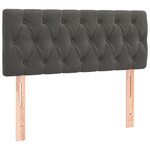vidaXL Sommier à lattes de lit et matelas Gris foncé 90x200 cm Velours