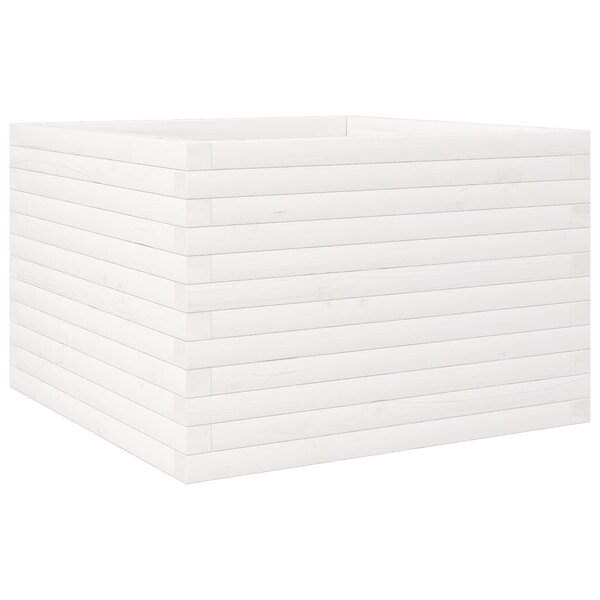 vidaXL Jardinière blanc 70x70x46 cm bois de pin massif