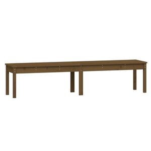 vidaXL Banc de jardin à 2 places marron miel 203 5x44x45cm bois de pin