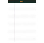 Bloc BLACK N°18 21x29 7cm 80F agrafées 80g ligné + marge RHODIA