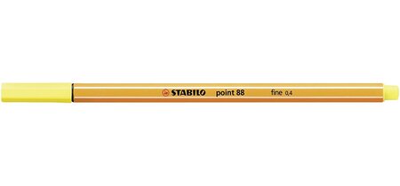 Stylo-feutre point 88 pointe fine 0 4 mm jaune citron stabilo